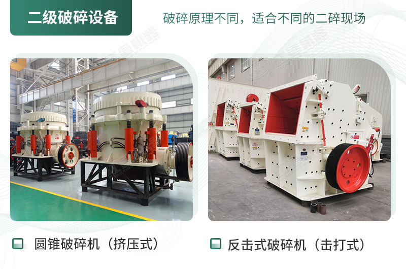 圓錐破碎機與反擊式破碎機破碎不同的硬度的物料